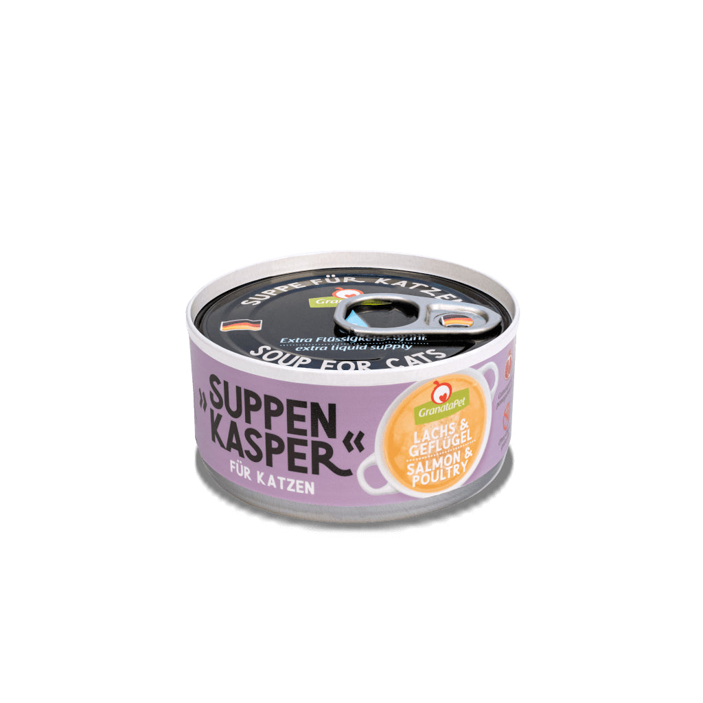 GranataPet Suppenkasper Salmon and Poultry 70g*12 Cat Soup Made in Germany