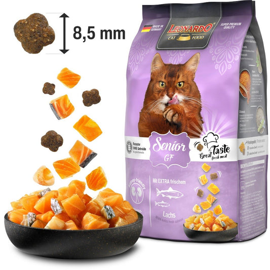 Leonardo Cat Dry Food Recipe without Grain Senior GF Made in Germany Grain Free 0.3kg/1.8kg