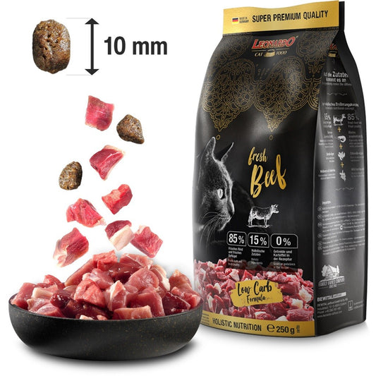 Leonardo Cat Dry Food Fresh Meat Fresh Beef Made in Germany 0.25kg 1.5kg Grain Free