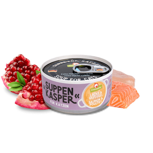 GranataPet Suppenkasper Salmon and Poultry 70g*12 Cat Soup Made in Germany
