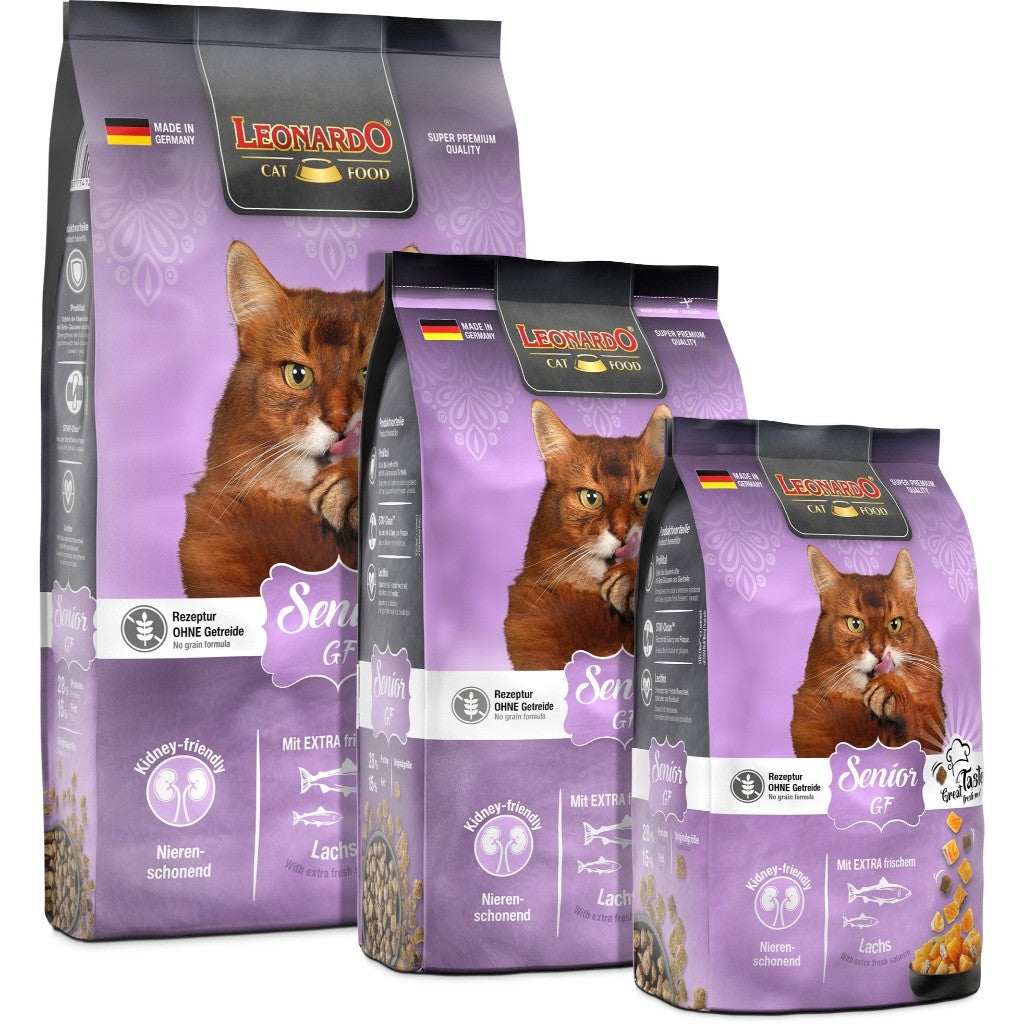Leonardo Cat Dry Food Recipe without Grain Senior GF Made in Germany Grain Free 0.3kg/1.8kg