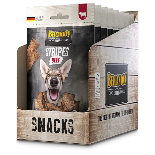 Belcando Stripes Beef 8*70g Dog Snack Treat Made in Germany Air-Dried