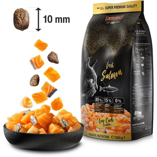 Leonardo Cat Dry Food Fresh Meat Fresh Salmon Made in Germany 0.25kg 1.5kg Grain Free