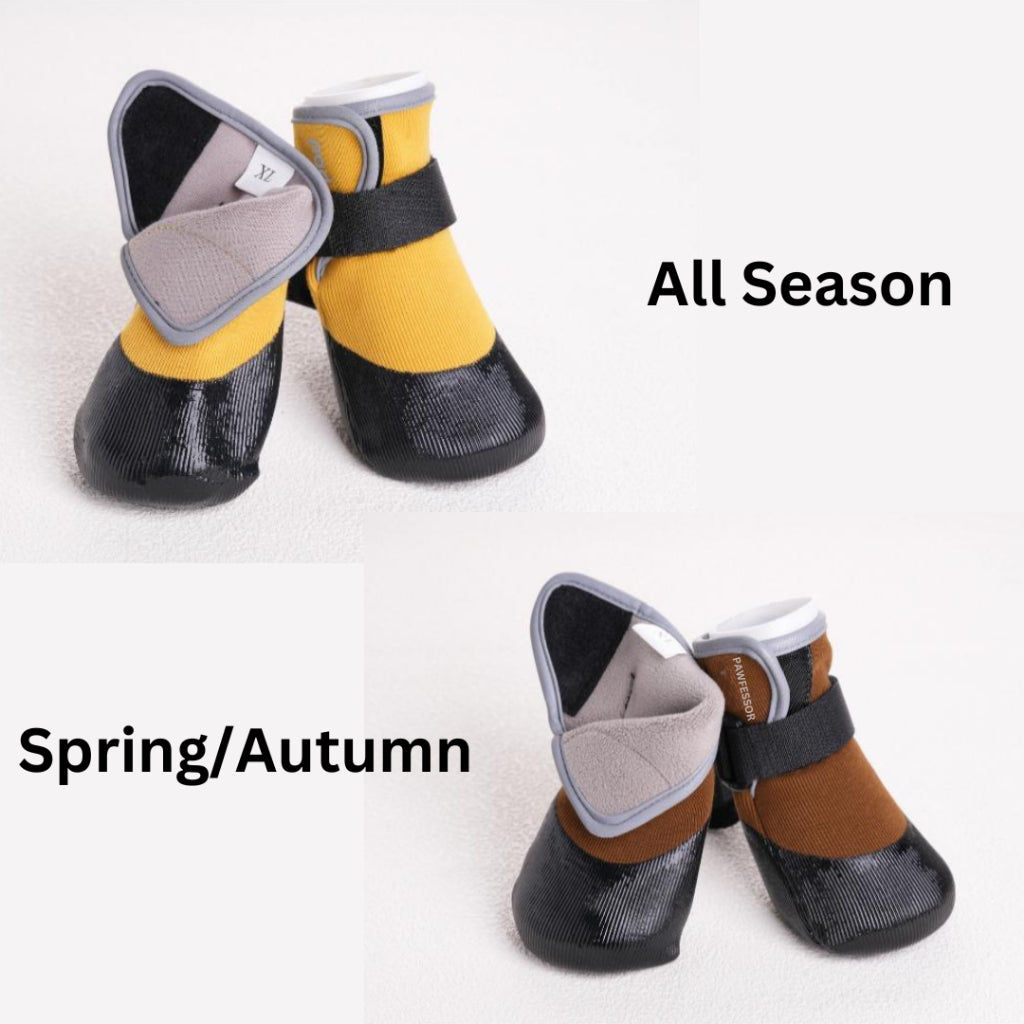 PAWFESSOR Spring/Autumn Fleece-Lined Dog Walking Running Shoes Boots Waterproof City Outdoor