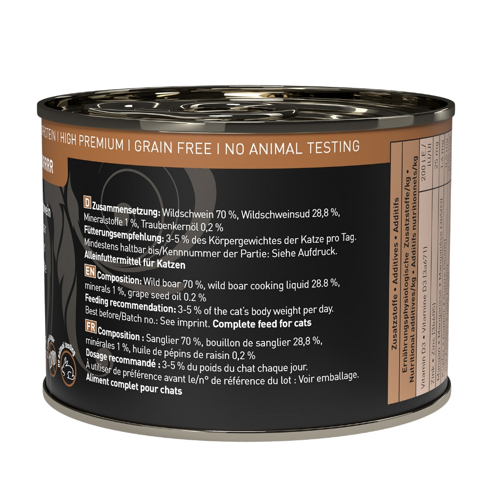 Catz finefood® PURRRR N° 109 - Wild Boar Bundle Set Cat Completed Food Sensitive