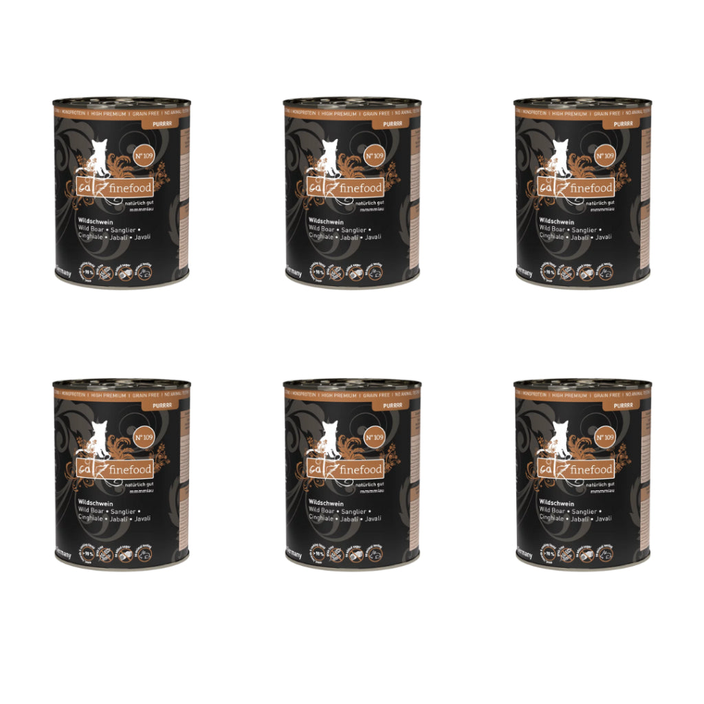 Catz finefood® PURRRR N° 109 - Wild Boar Bundle Set Cat Completed Food Sensitive