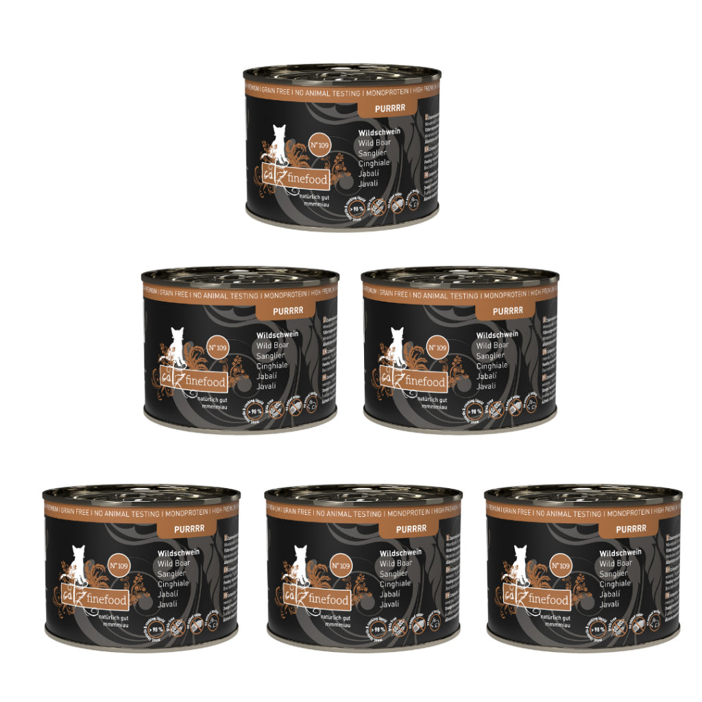 Catz finefood® PURRRR N° 109 - Wild Boar Bundle Set Cat Completed Food Sensitive
