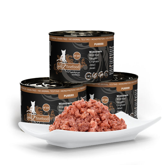Catz finefood® PURRRR N° 109 - Wild Boar Bundle Set Cat Completed Food Sensitive