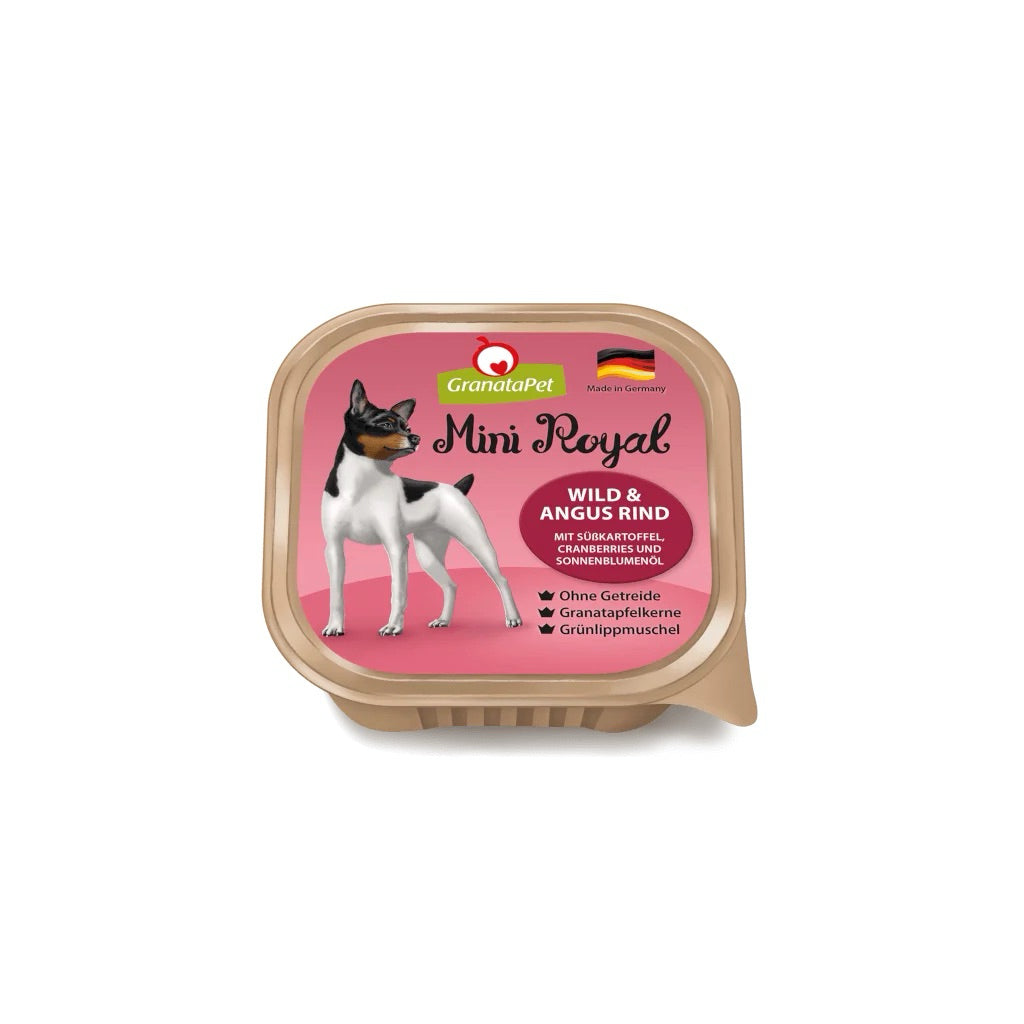 [SG Stock] GranataPet Dog Food Mini Royal Venison & Angus Beef 150g Wet Balanced Food Made in Germany